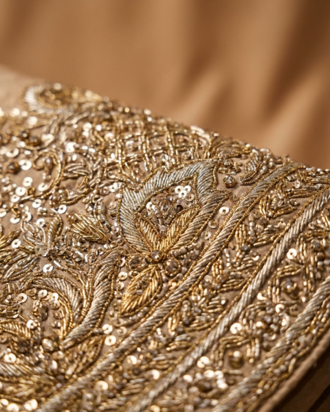 Georgette Saree · Gold