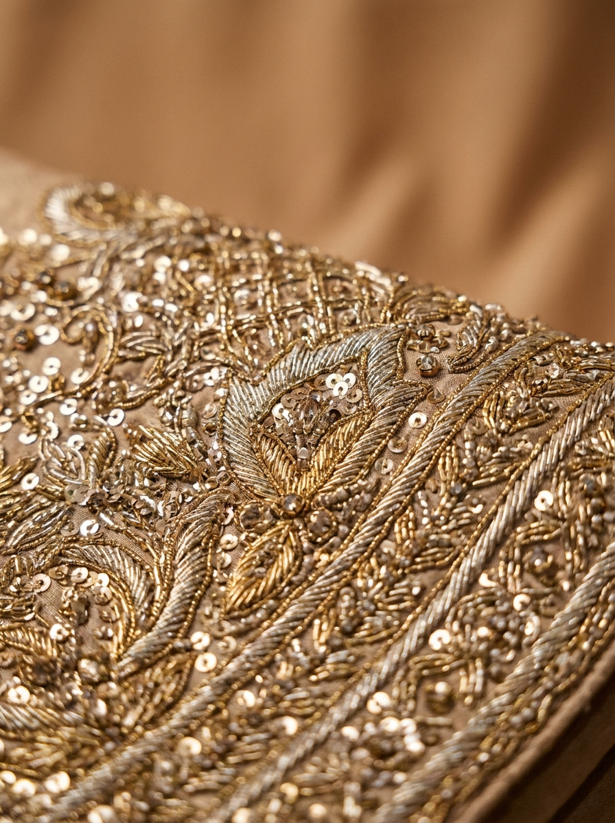 Georgette Saree · Gold
