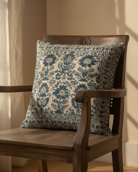 Block-Print Cushion Cover (2)