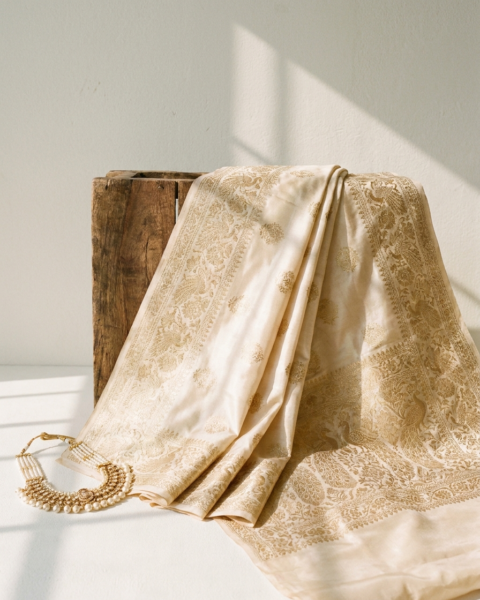 Mysore Silk · Ivory Brocade