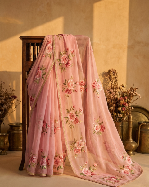 Floral Georgette · Rose Pink