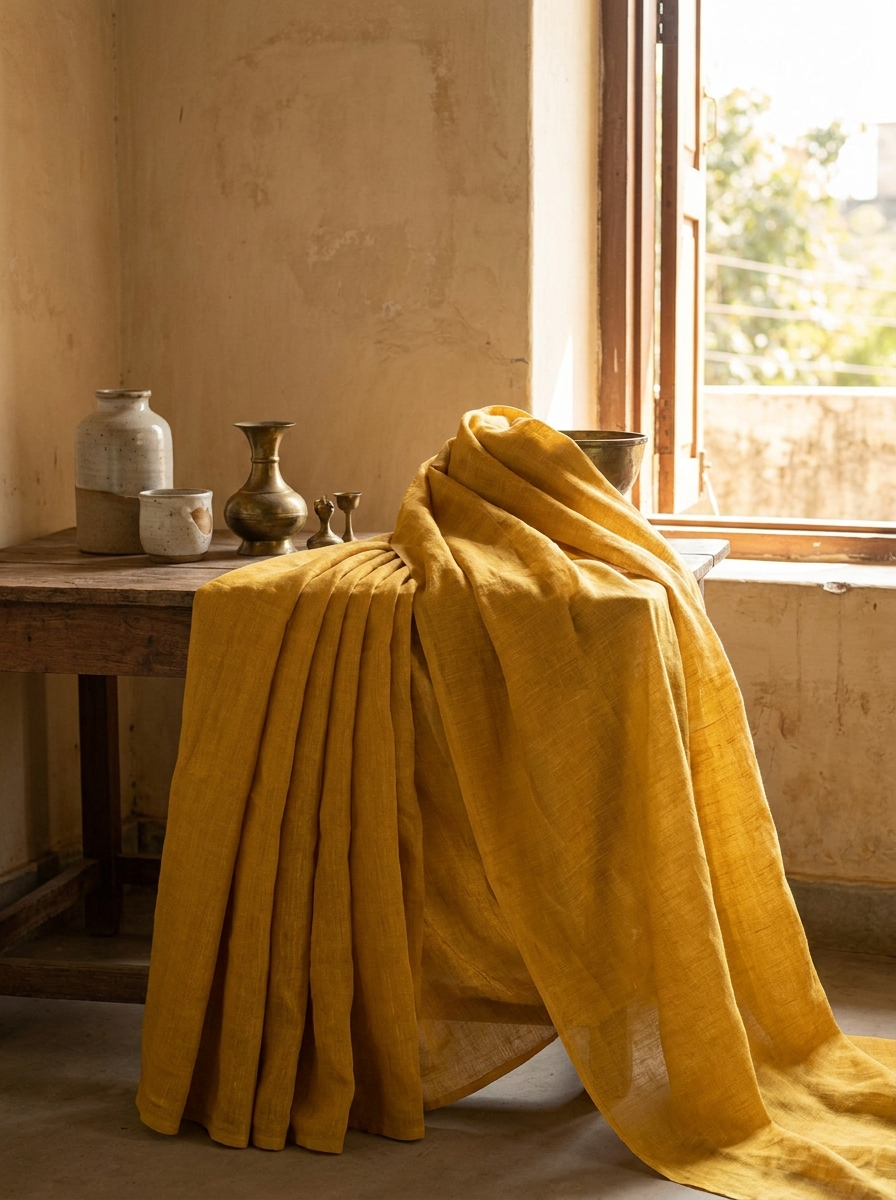 Pure Linen · Mustard
