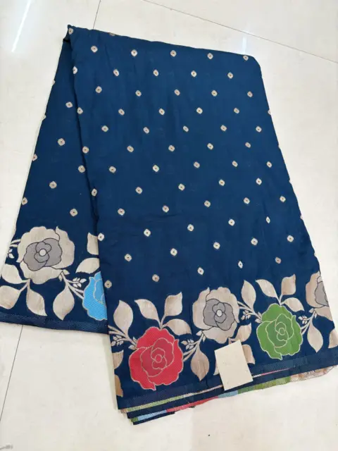 Floral Banarsi - SK12 Colour: Petrol Blue