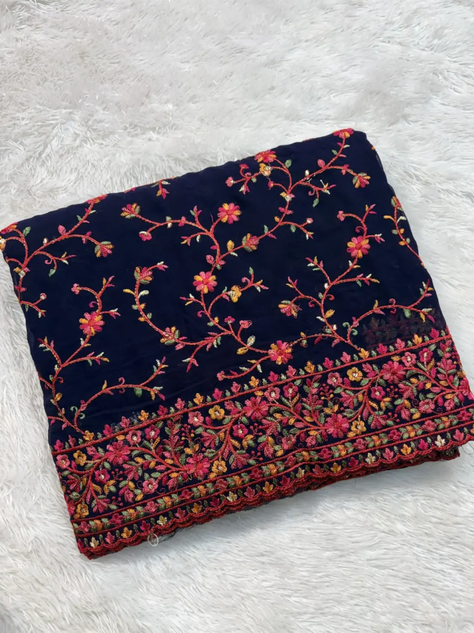 LAKHNAVI SAREE- PW13 · Blue
