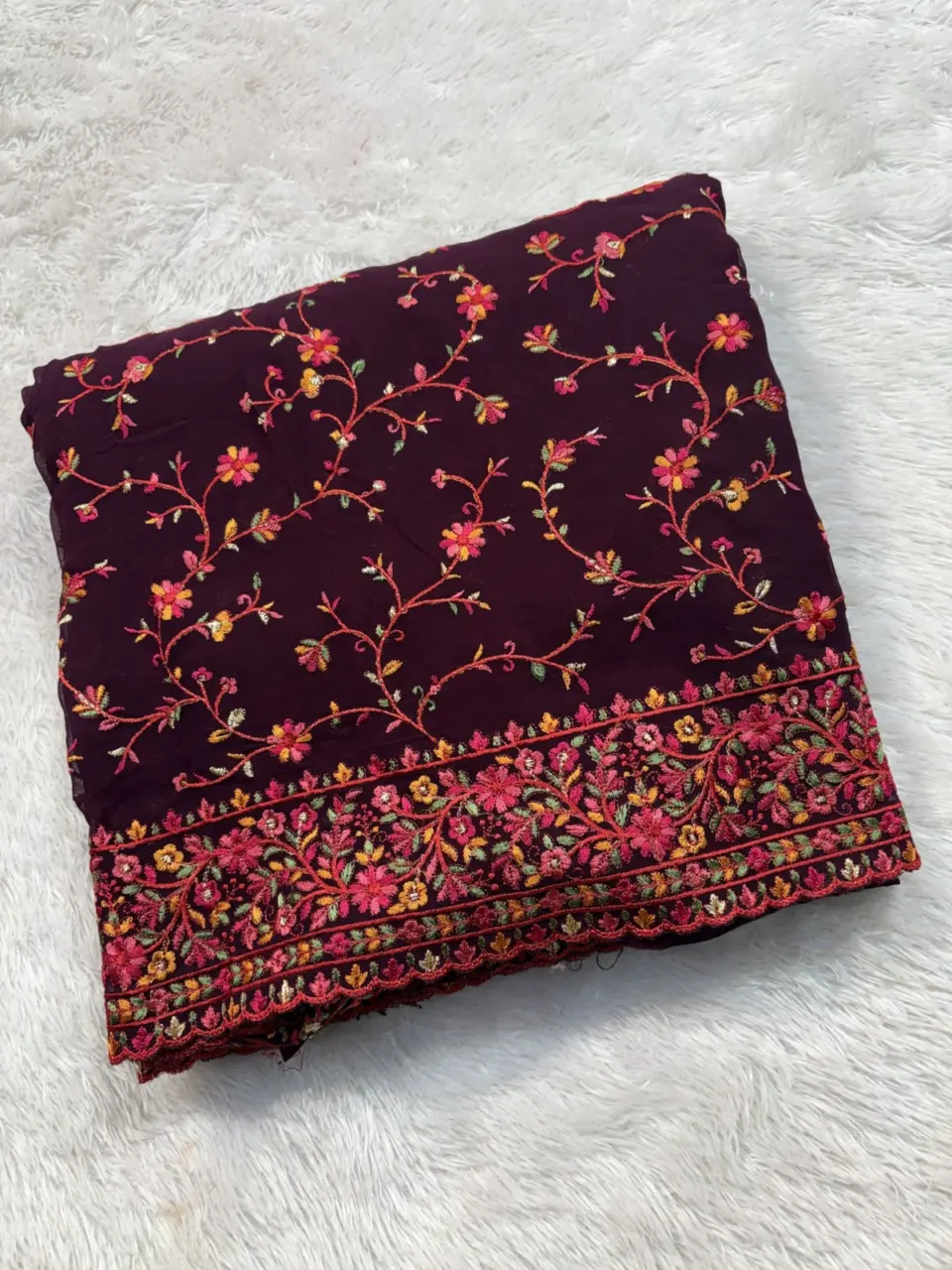 LAKHNAVI SAREE- PW13 · Wine