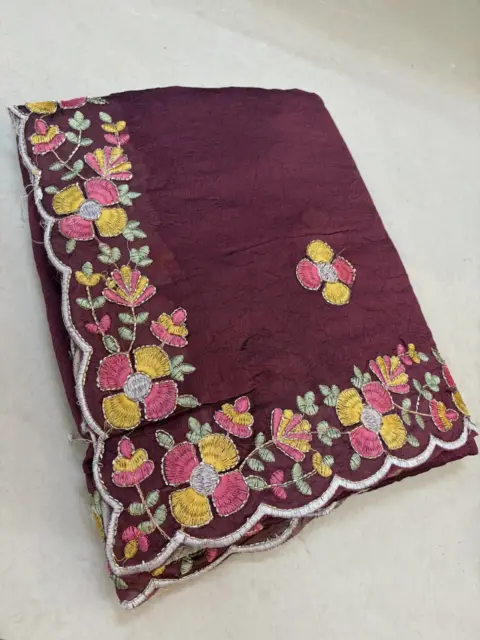 Designer Khatli Saree - PW14 Colour: Maroon