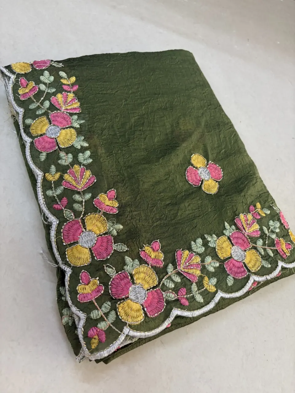DESIGNER KHATLI SAREE - PW14 · Mehndi