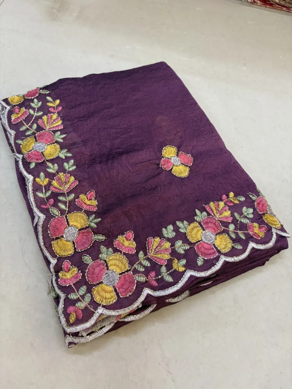 DESIGNER KHATLI SAREE - PW14 · Wine