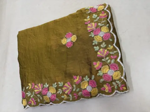Designer Khatli Saree - PW14 Colour: Yellow