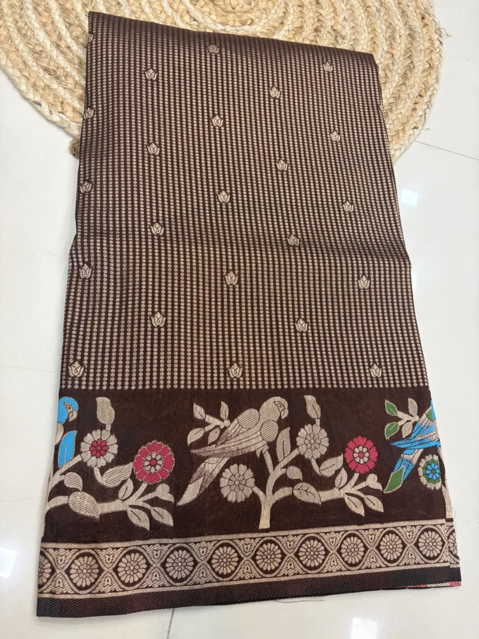 BANARSI SAREE -SK13 · BROWN