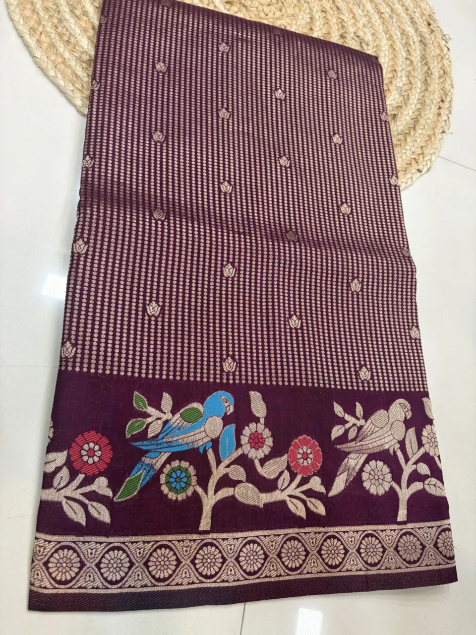 BANARSI SAREE -SK13 · WINE