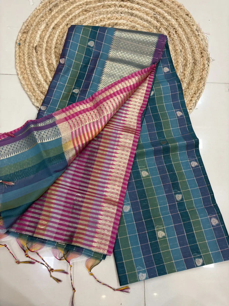 MULTI COLOUR CHEX MAHESHWARI -MH11 · MULTI 2