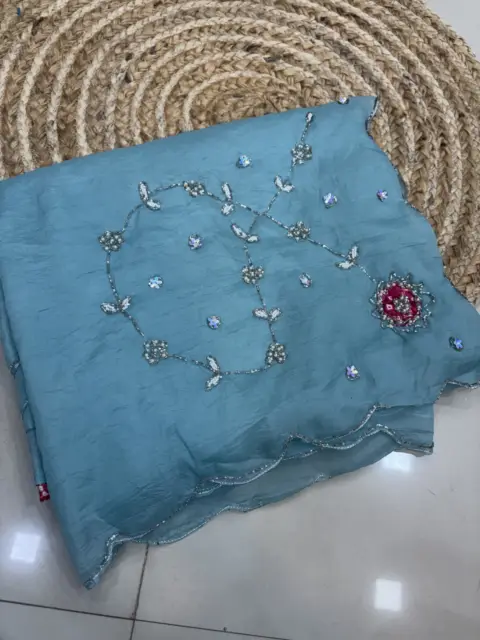Handwork Saree - PW19 Colour: Blue