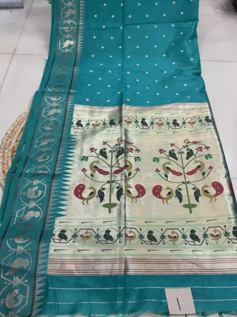 Maheshwari Handloom Paithani - SK22 Colour: Rama