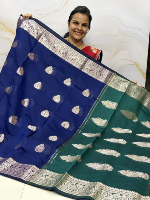 Indori Maheshwari - CL15 Colour: Navy Blue