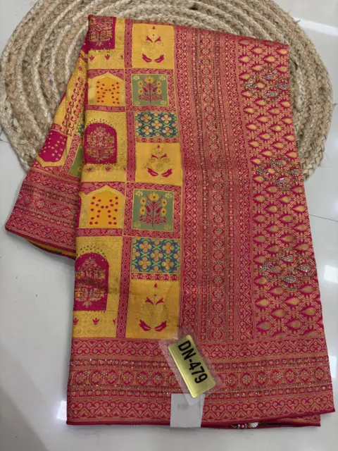 Ambani Design Saree - PB13 Colour: Yellow