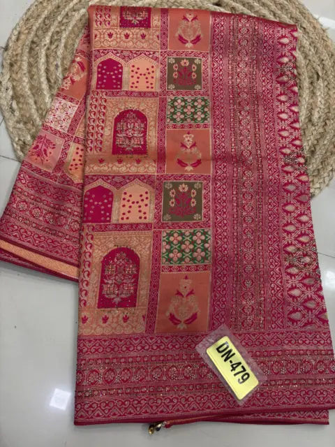 Ambani Design Saree - PB13 Colour: Peach