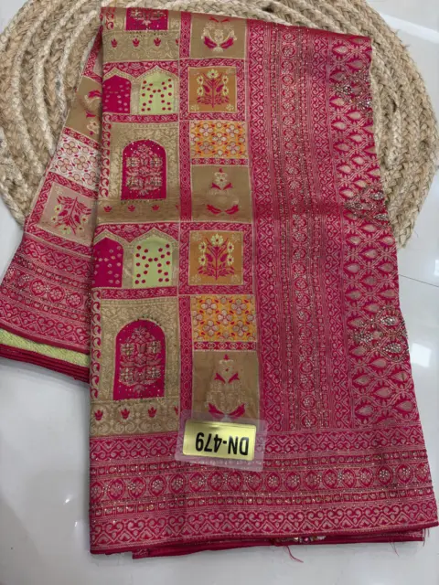 Ambani Design Saree - PB13 Colour: Mendhi-Gold