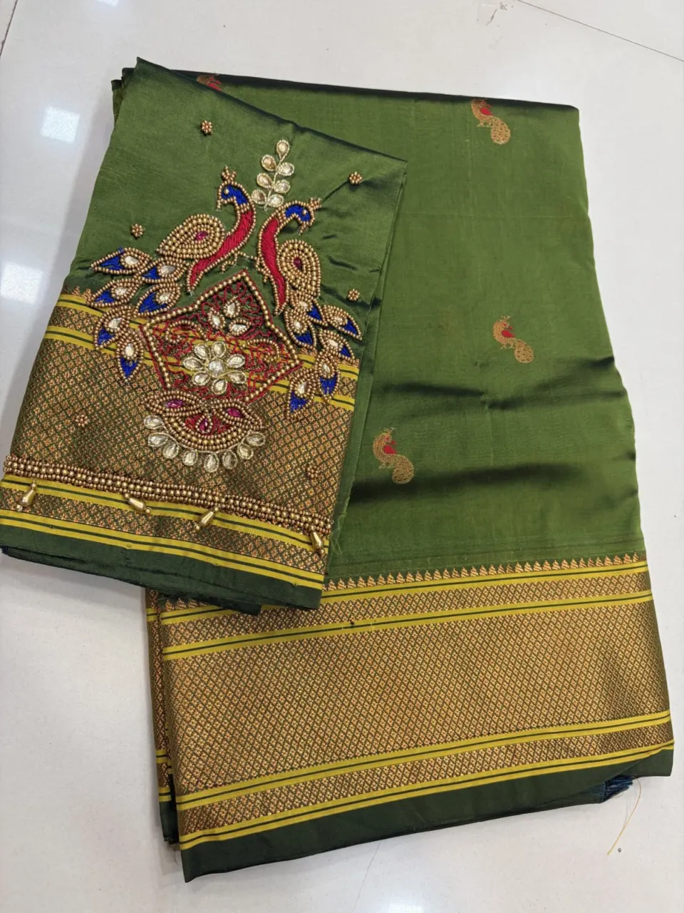 KALANJALI PAITHANI (4*1) MEENA PALLU  -KJ11 · Mehndi